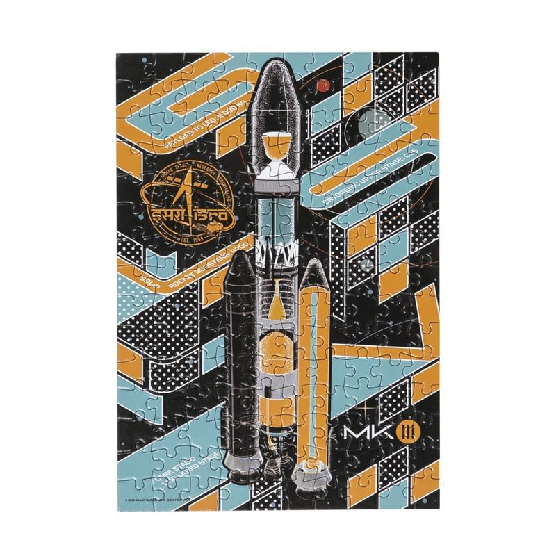 ISRO GSLV Mk III Jigsaw Puzzle 150 Pieces | Space Rocket Theme Educational Puzzle with Realistic Illustration | Fun Mind Game & Challenging Activity for Kids & Adults | 6+ Years