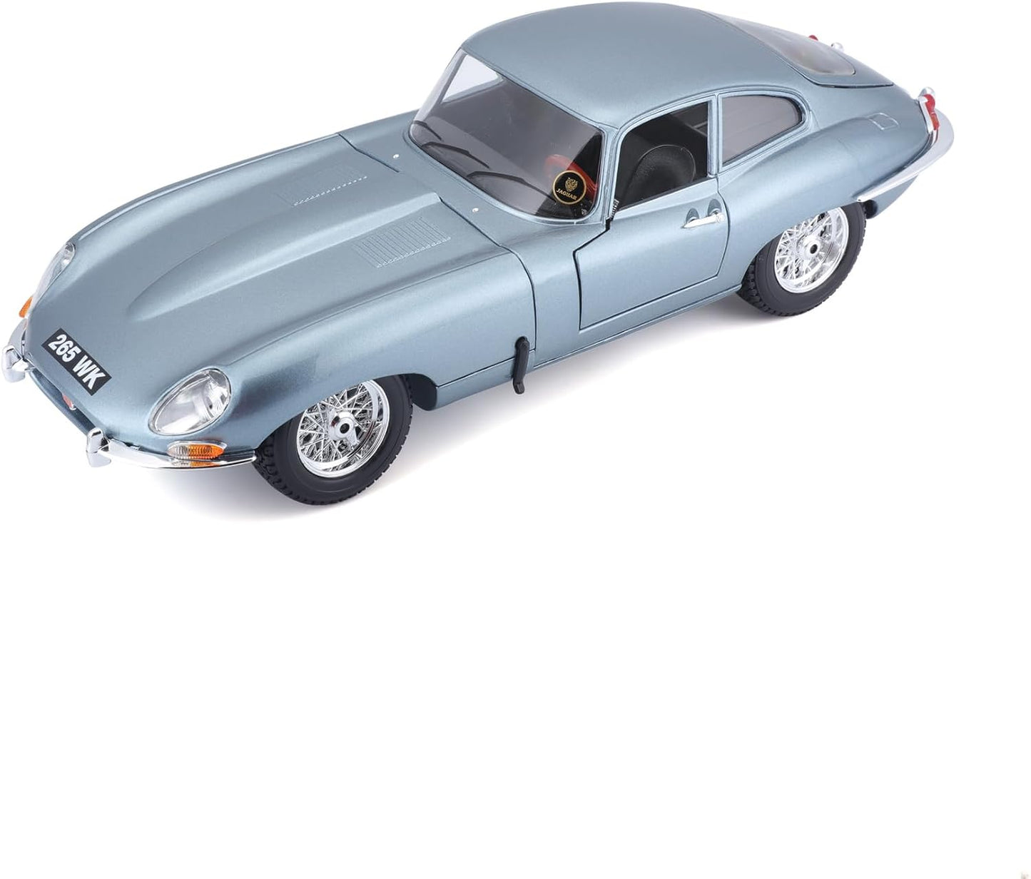 Bburago 1:18 Jaguar E-Type 1961 Coupe Die-Cast Model Car – Metallic Blue Classic Collectible