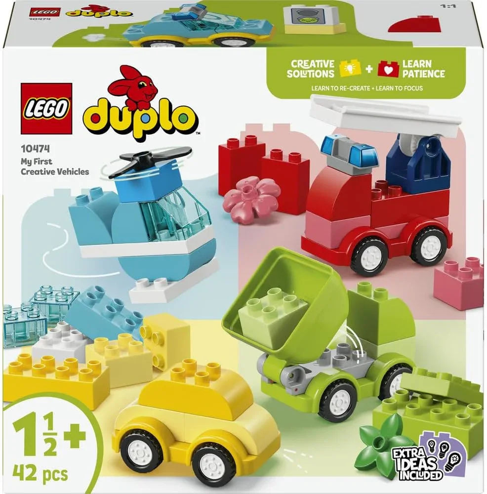 LEGO DUPLO 10474 Creative Vehicles - Educational Sorting Toy for Toddlers w/Cars & Trucks - Fine Motor Skills Development Set - Birthday Gift for 1+ Year Old Babies, Boys & Girls