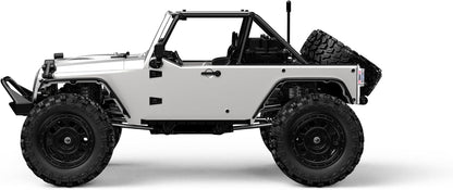 MJX R/C H12Y+ 1/12 Scale 4WD Brushless RC Rock Crawler | High-Torque 3650 BLDC Motor, Aluminium Body, All-Terrain Off-Road Remote Control Truck with 2.4GHz Radio System for Adults (Silver)