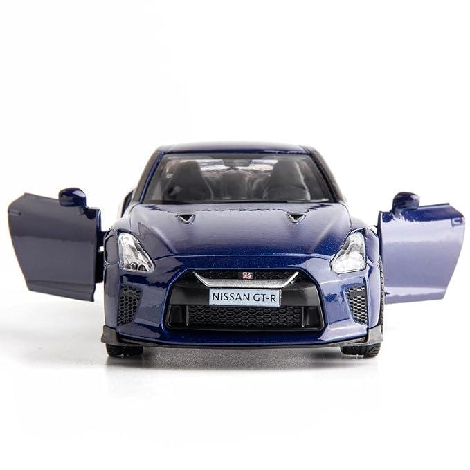 RMZ City 1:36 Nissan GT-R (R35)  Diecast Car – Blue| Openable Doors, Pull Back & Go with two variants