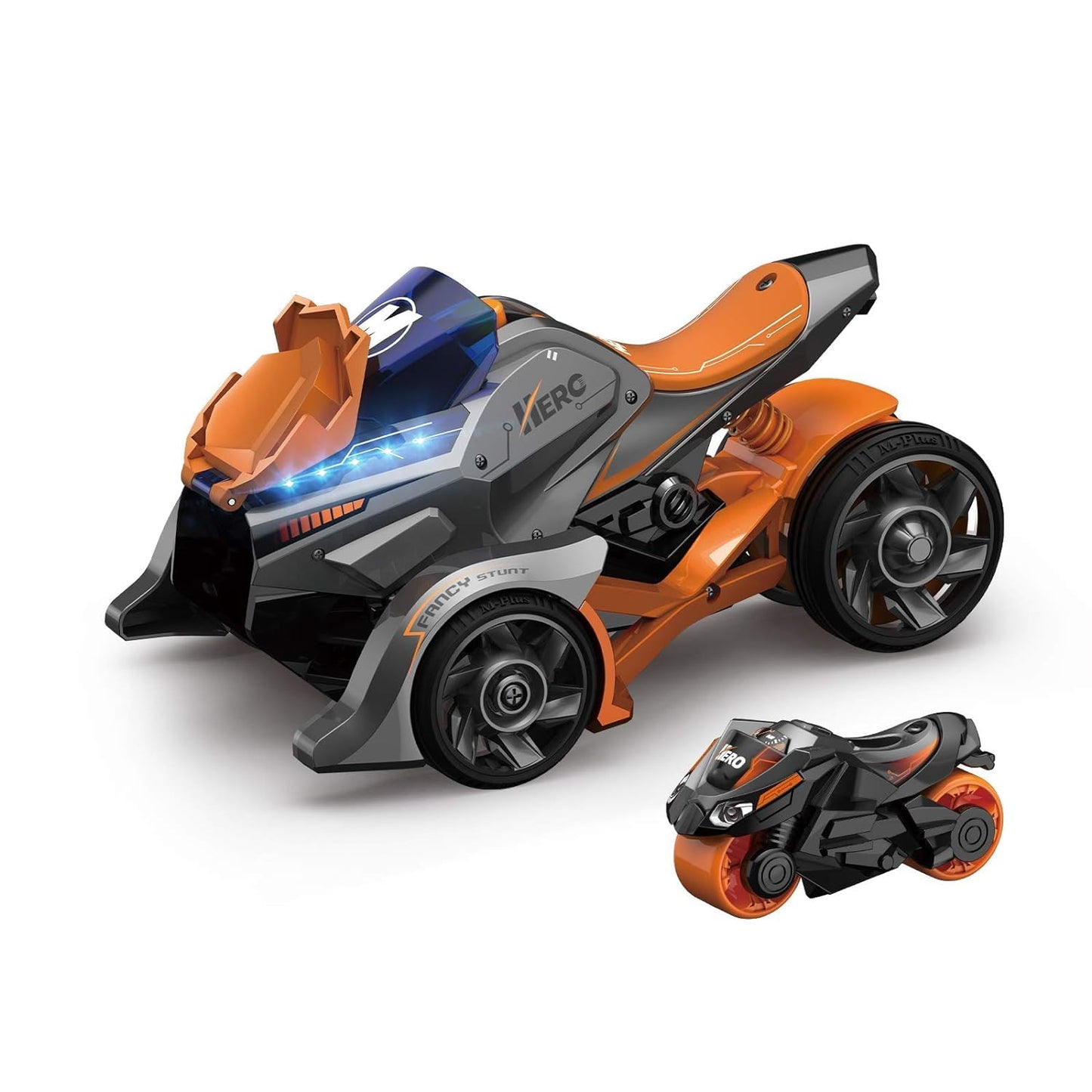 Max Catapult Car 2-in-1 Die Cast Transform Bike Toy – Push & Launch Action Vehicle for Kids (Orange Edition, 3+ Years)