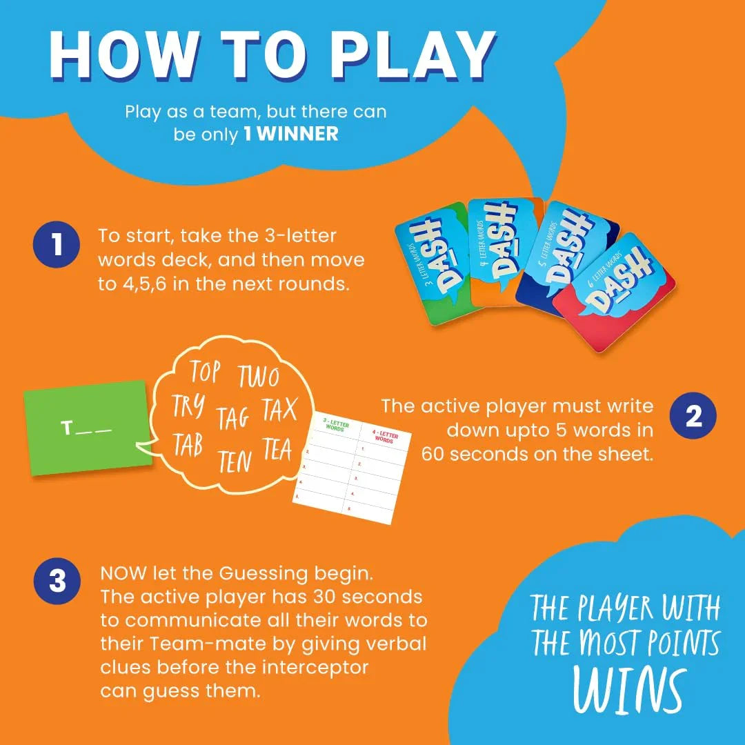 Binca Fletter Dash – Scrabble Inspired Fill in the Blanks Word Board Game (3–6 Players, 10+) - Jaiman Toys