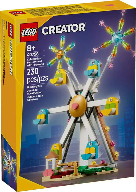 LEGO® Creator 40758 Celebration Ferris Wheel with Fireworks | 230 Pieces | Building Set | Age 8+