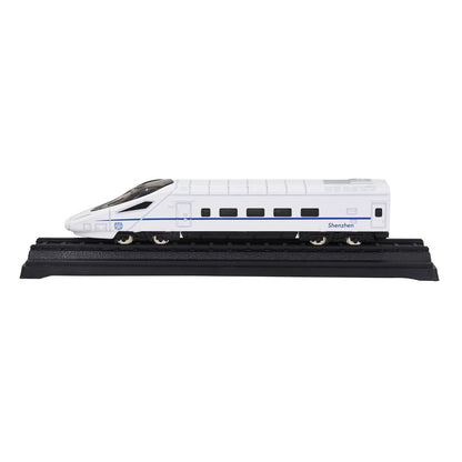 Shenzhen High-Speed Bullet Toy Train | Die-Cast Metal Railway Train with Display Base | White Train Toy for Kids & Collectors