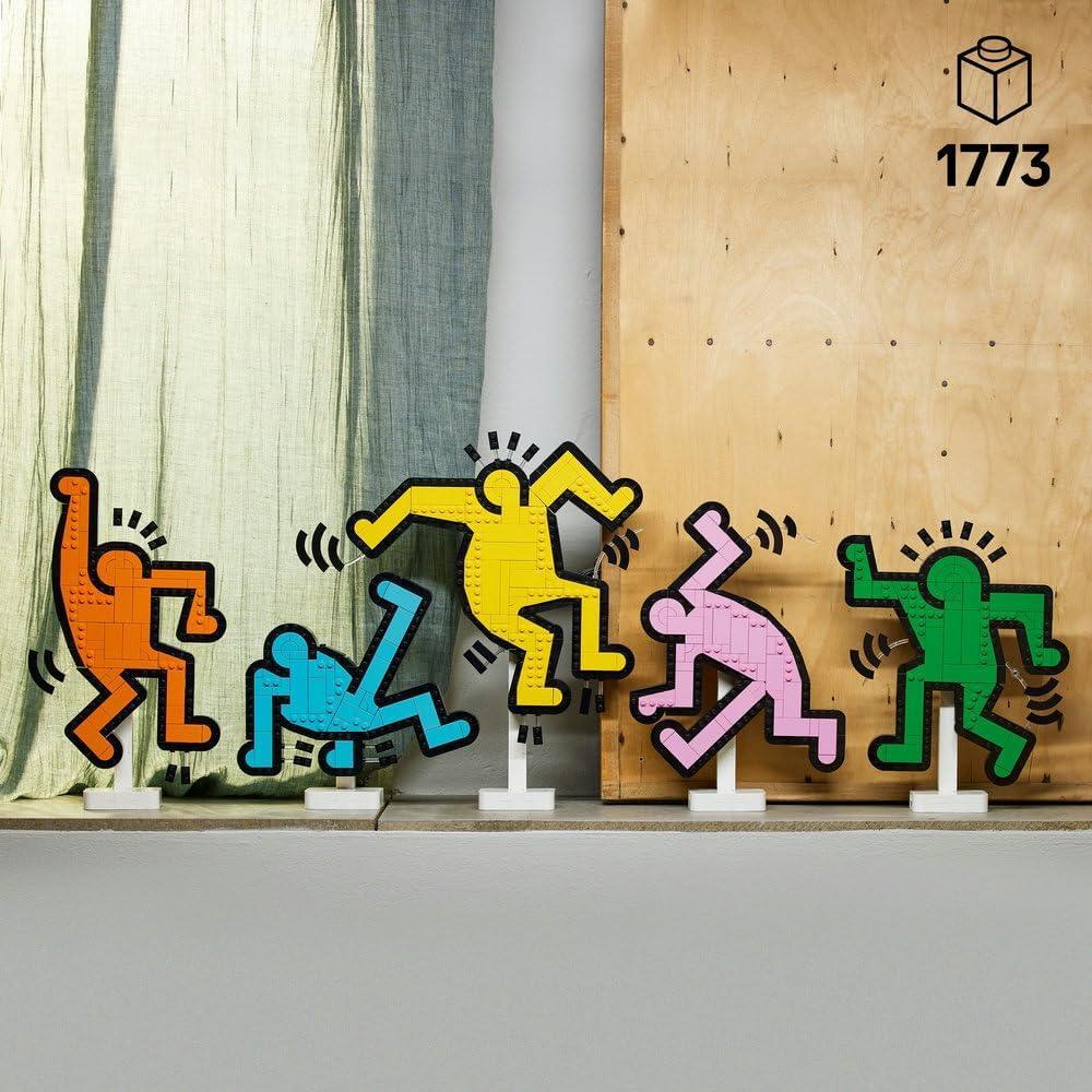 LEGO 31216 Art Keith Haring: Dancing Figures Building Set (1,773 Pieces) | Pop Art Wall Décor & Display Set for Adults