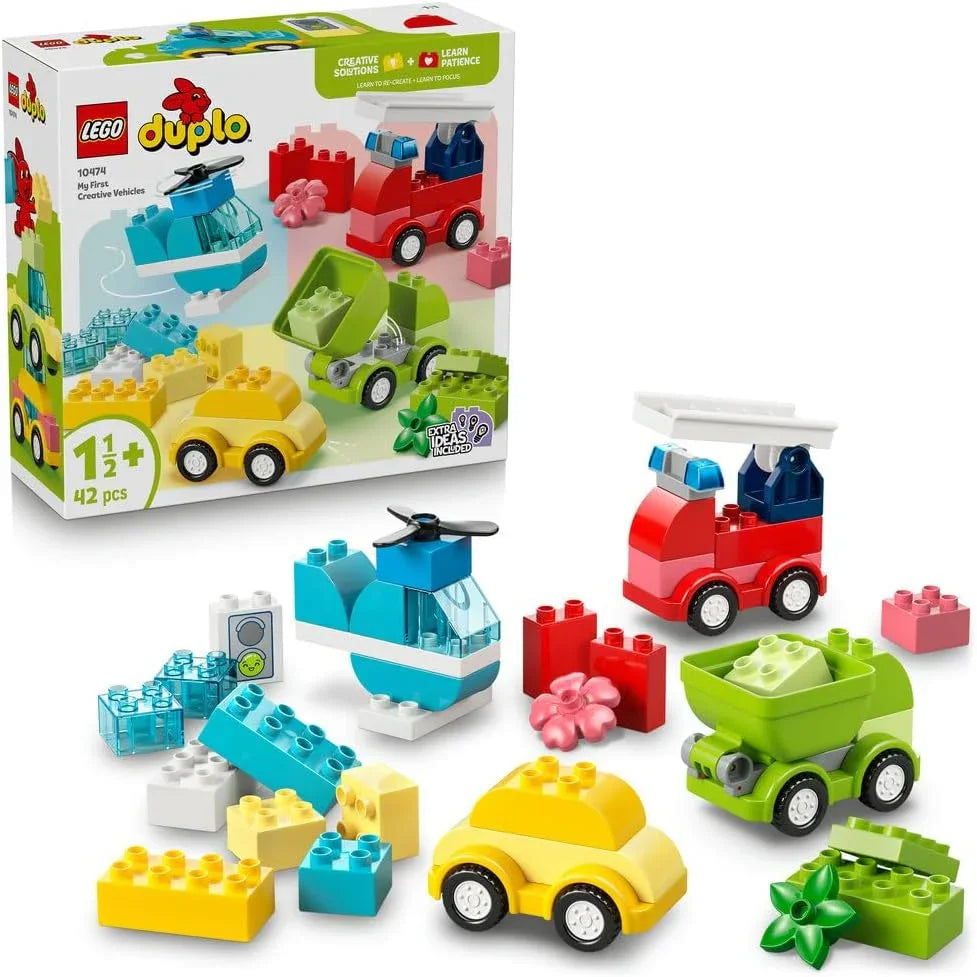 LEGO DUPLO 10474 Creative Vehicles - Educational Sorting Toy for Toddlers w/Cars & Trucks - Fine Motor Skills Development Set - Birthday Gift for 1+ Year Old Babies, Boys & Girls