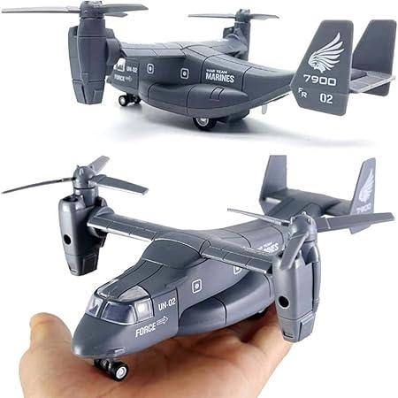 MetalHot Diecast Fighter helicopter Pull-Back Action with Light & Sound - 1:400 Scale (Blue) - Jaiman Toys