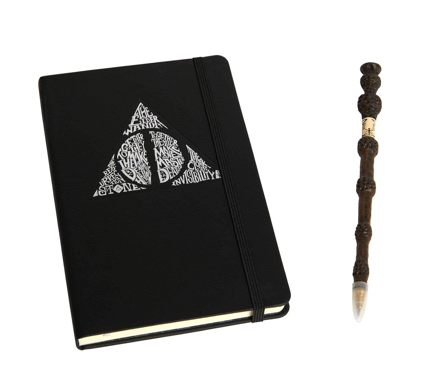 Harry Potter Deathly Hallows Hardcover Journal & Elder Wand Pen Gift Set | Premium Ruled Notebook with Collectible Wand Pen | Wizarding World Stationery