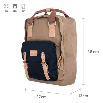 Doughnut Macaroon Unisex Adult Backpack, Almond X Nautical - Jaiman Toys