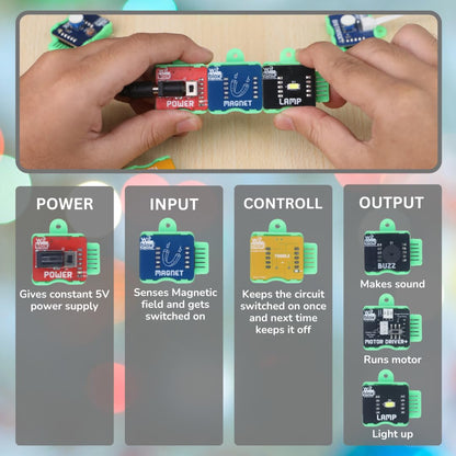 Witblox Magnobots Sensor Kit | 6-in-1 STEM Toy for Kids 8+ | 134 WitBricks & Magnetic Builds