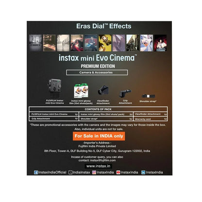 Fujifilm Instax Mini Evo Hybrid Camera Premium Edition – Instant Film Camera with 20 Instax Mini Film Shots & 100 Creative Effects | Hybrid Digital + Instant Prints
