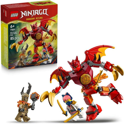 LEGO NINJAGO 71851 Kai's Dragon Mech Battle Pack - Ninja Toy w/an Action Figure, 3 Minifigures & Katanas - Birthday Gift for 6+ Year Old Boys & Fans