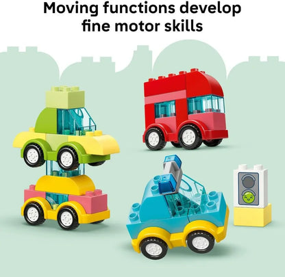 LEGO DUPLO 10474 Creative Vehicles - Educational Sorting Toy for Toddlers w/Cars & Trucks - Fine Motor Skills Development Set - Birthday Gift for 1+ Year Old Babies, Boys & Girls