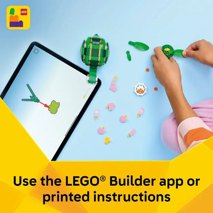 LEGO Creator 31377 3in1 Turtle with a Water Lily Flower Toy - Animal Figure Transforms into a Chameleon or Frog - DIY Desk Decor Idea - Birthday Gift for 7+ Year Old Girls & Boys