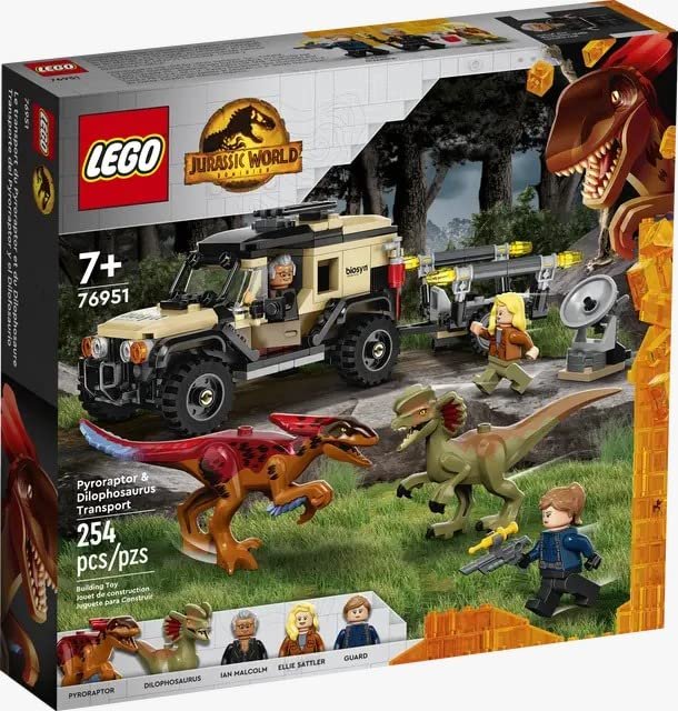 Lego 76951 Pyroraptor &amp; Dilophosaurus Transport (254 Pcs)