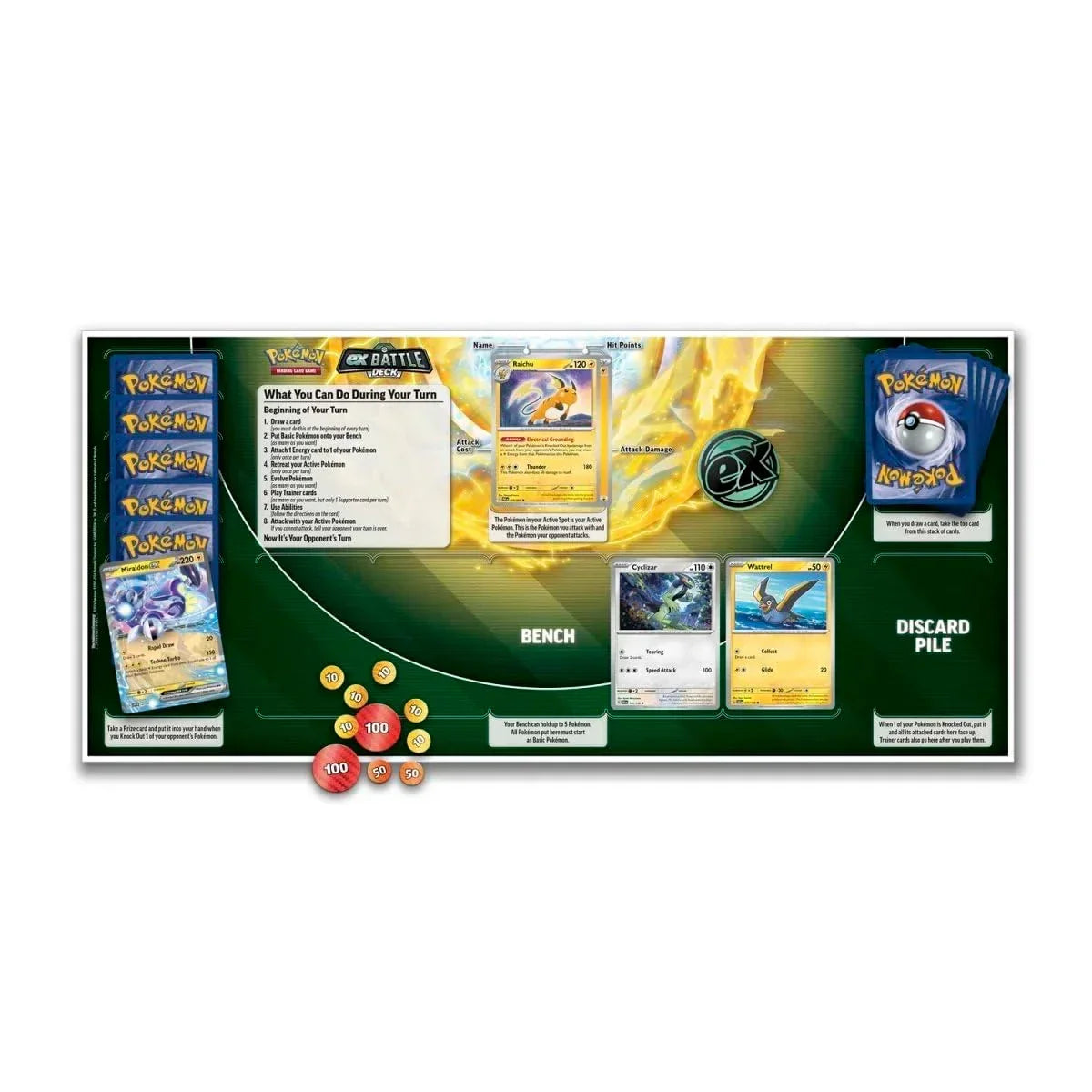 Original Pokémon TCG Miraidon EX Battle Deck | 60-Card Ready-to-Play Deck for Kids & Collectors