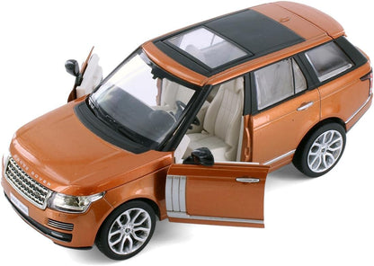 MSZ Range Rover 1:26 Scale Official Licensed Diecast Model Car, Metal Body, Orange Collectible Miniature SUV, Detailed Display Model for Collectors,