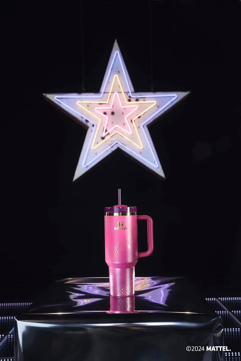 Stanley x Barbie 40oz Superstar Tumbler – Glam Limited Edition Cup with Straw, Handle & Gold Star Magic! - Jaiman Toys