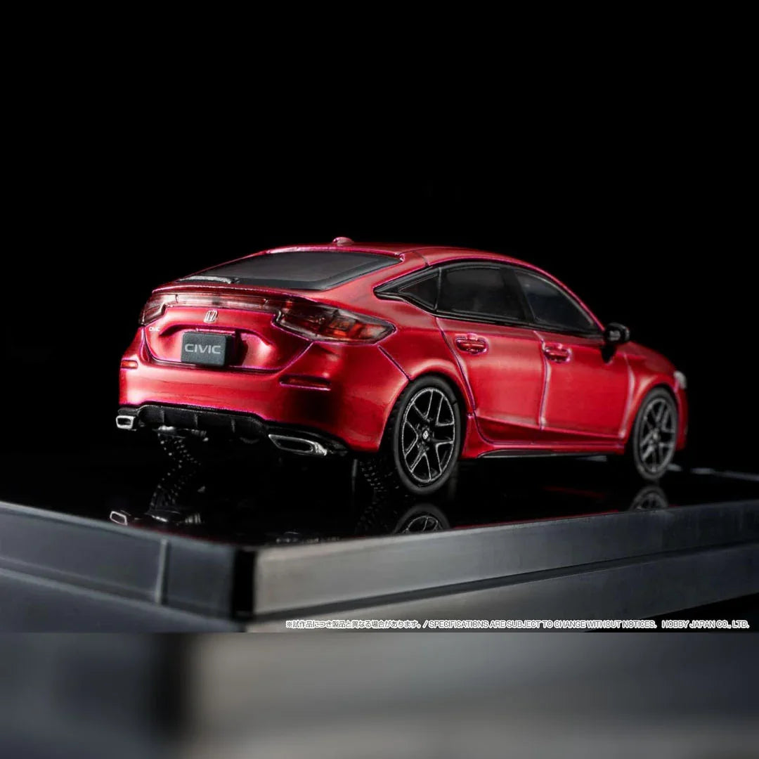 1:64 Hobby Japan Honda (FL1) Premium Crystal Red Metallic HJ641046AR Civic 50 Anniversary Run Forever Diecast Scale Model Car - Jaiman Toys