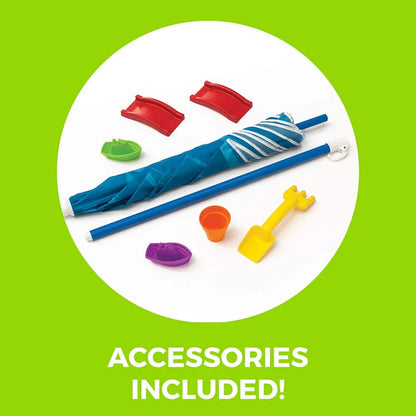 Step2 Cascading Cove Sand & Water Table with Umbrella – Blue Kids Activity Table with 6 Accessories - Jaiman Toys