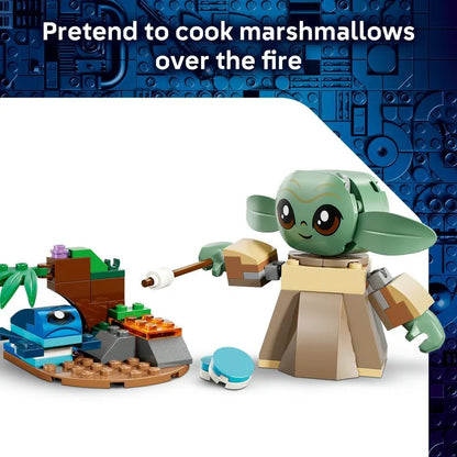 LEGO Star Wars 75443 Grogu's Homestead - Building Toy w/a Grogu Figure & Sorgan Frog, a Catapult & Blue Macarons - Gift for 4+ Year Old Boys, Girls & The Mandalorian Fans