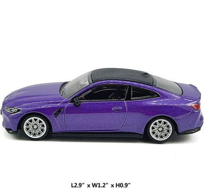 CCA 1:64 BMW M4 S07-01 Purple Die-Cast Model Car | Premium Sports Coupe Miniature Collectible