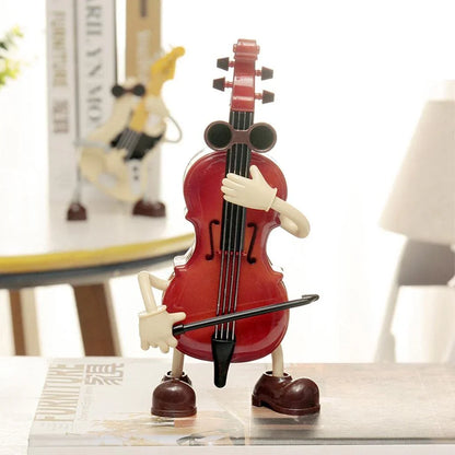 Music Box,Violin Style Dancing Figure Cartoon Gentleman | For Gift & Home Decorative Musical Guitar-Size-20CM