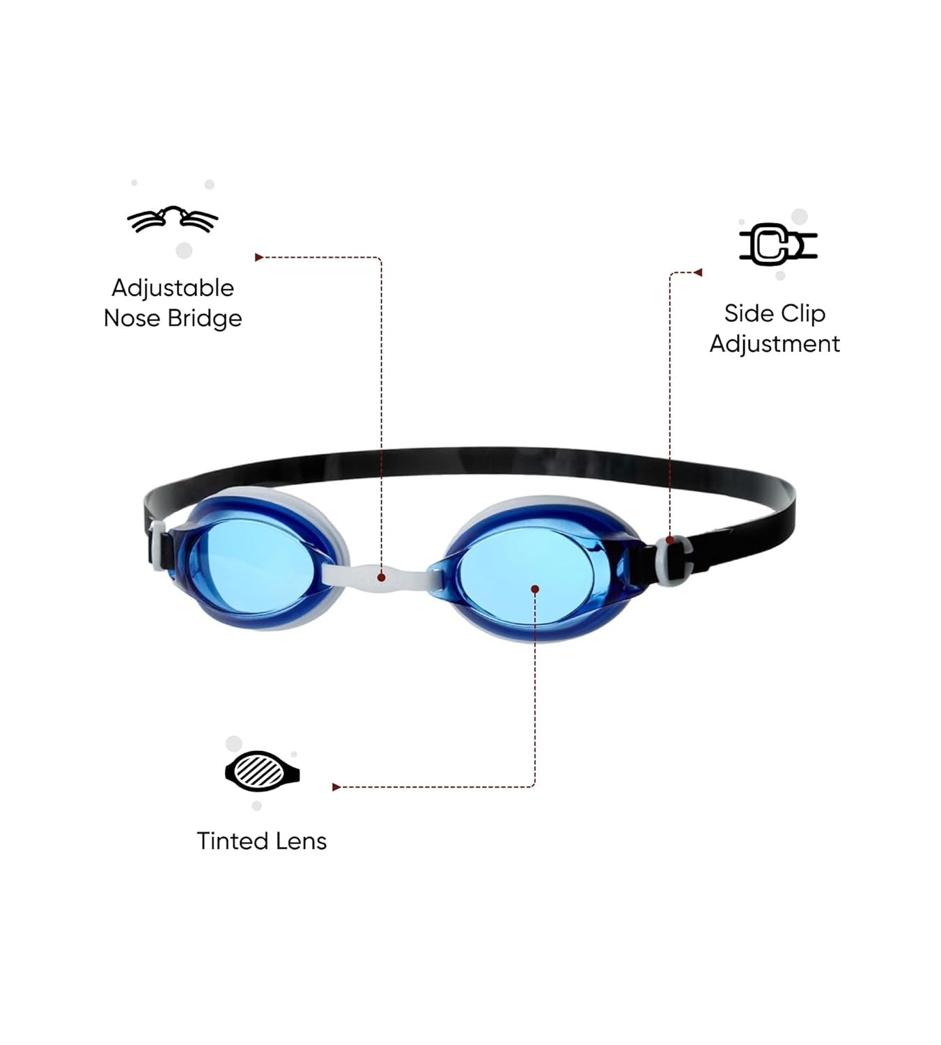 Speedo Recreation Jet Tint Lens Swim Goggles – Unisex Adult Anti-Fog UV Protection Swimming Goggles