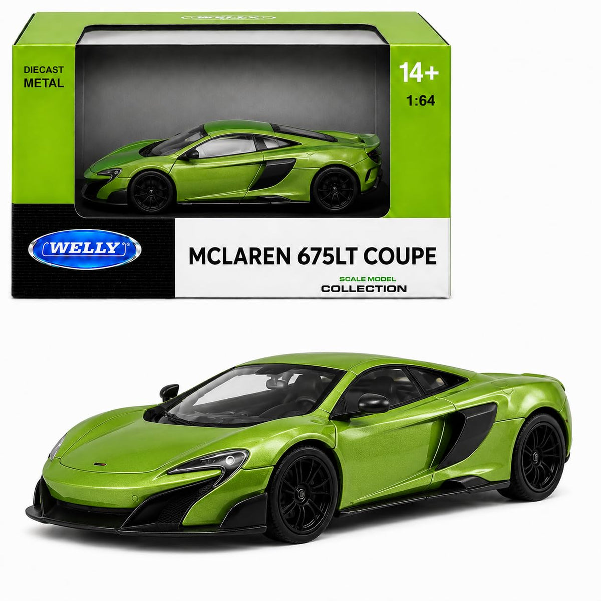 Welly 1:64 McLaren 675LT Coupe Metallic Green