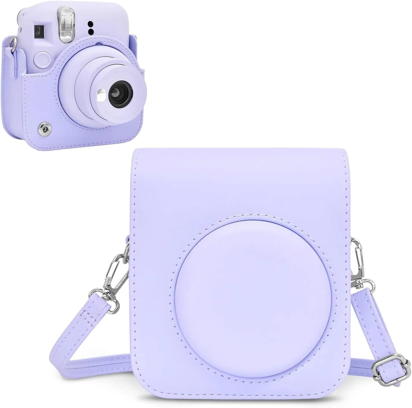 Pop & Snap in Style – Mini 12 Camera Case with Strap (Perfect Fit for Instax Mini 12) - Lilac Purple - Jaiman Toys