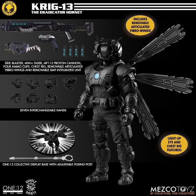 Mezco One:12 Collective Rumble Society Krig-13 Eradicator Hornet Edition Figure - Jaiman Toys