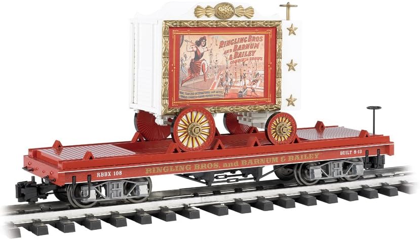 Bachmann Flat Car with Lady Artists Tableau Wagon #108 | Large G Scale Rolling Stock