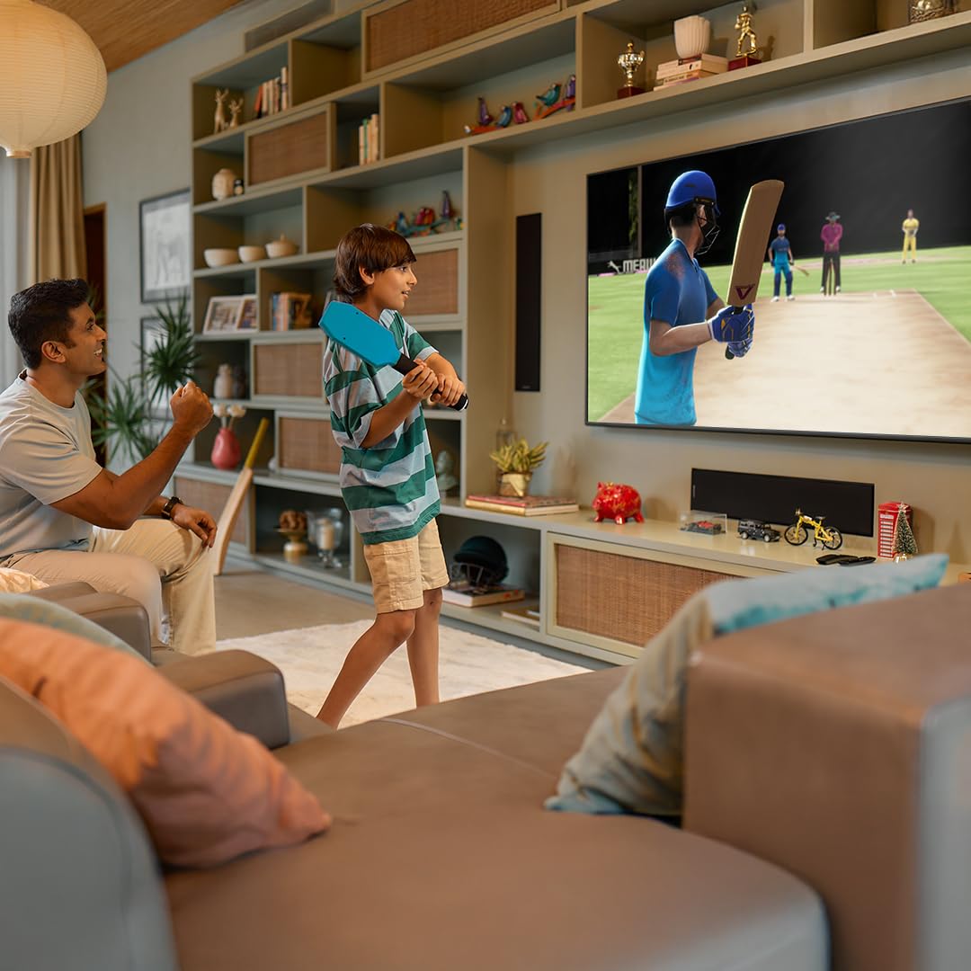 MetaShot GO Smart Cricket Bat Game | Motion Sensor Gaming Controller for TV & Mobile | Multiplayer Indoor Cricket