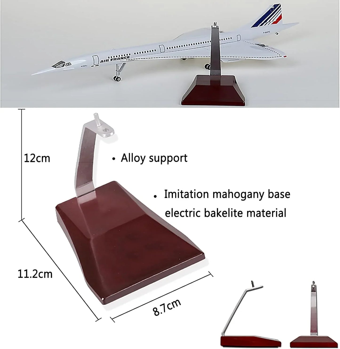 Diecast Concorde British Airways Aeroplane Model with Light – 6+ Years, Collectible Display Plane, White