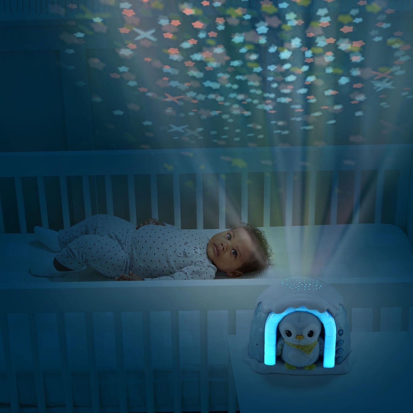 VTech Baby Soothing Starlight Igloo | Plush Penguin Sleep Aid with Night Light, Lullabies, Nature Sounds & Star Projection