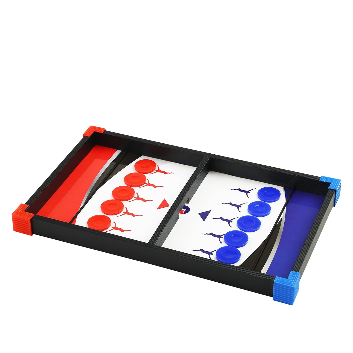 SIMARR 2-in-1 Junior String Hockey Game with White Marker Board – Fast Sling Puck Tabletop Board Game for Kids & Family