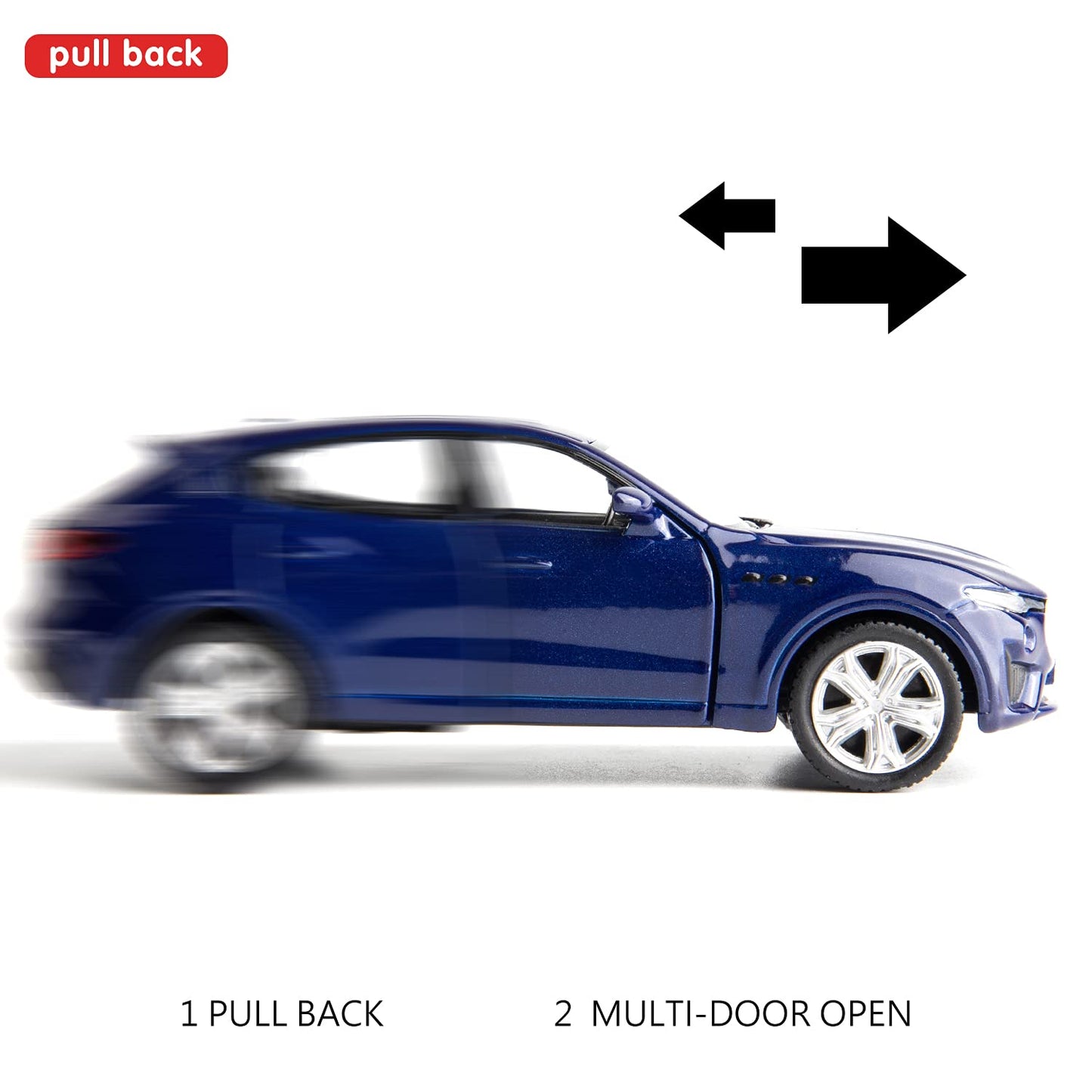 RMZ City 1:36 Maserati Levante GTS Diecast Alloy Car Model – Openable Doors | Pull Back & Go | 2 Color Variants