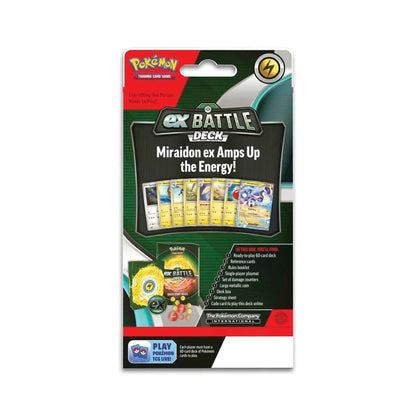 Original Pokémon TCG Miraidon EX Battle Deck | 60-Card Ready-to-Play Deck for Kids & Collectors