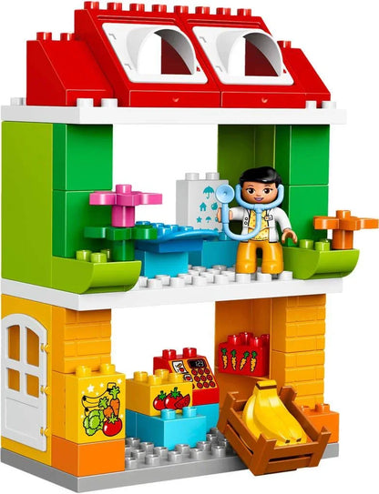 LEGO 10836 Duplo Town Square (98 Pcs) – Educational Building Blocks Set for Kids 2–5 Years