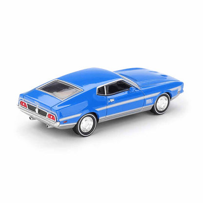 MINI GT 1:64 Ford Mustang Mach 1 Grabber Blue Die-Cast Model Car