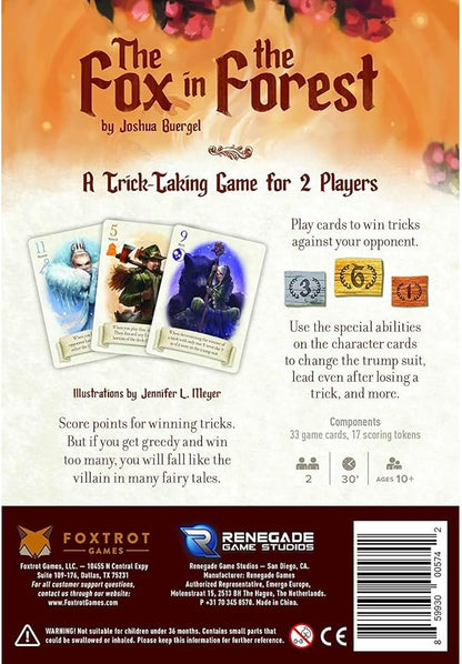 The Fox in the Forest Strategy Card Game | Award-Winning Two-Player Trick-Taking Game | Ages 10+ | Renegade Game Studios