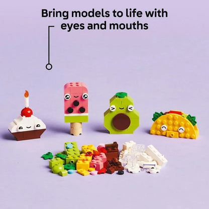 LEGO Classic 11039 Creative Food Friends Playset, Creative Role-Play Toy for Boys and Girls, Assorted Bricks to Build a Cupcake, Ice Cream, Avocado & Taco, Building Set for Kids Aged 4 and Over