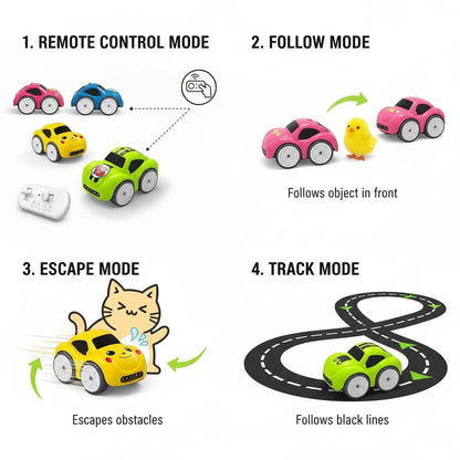 Magic Induction 2.4GHz RC Car for Kids – Intelligent Sensor Stunt Car with Chase & Follow Modes, Music, LED Lights & Rechargeable Battery