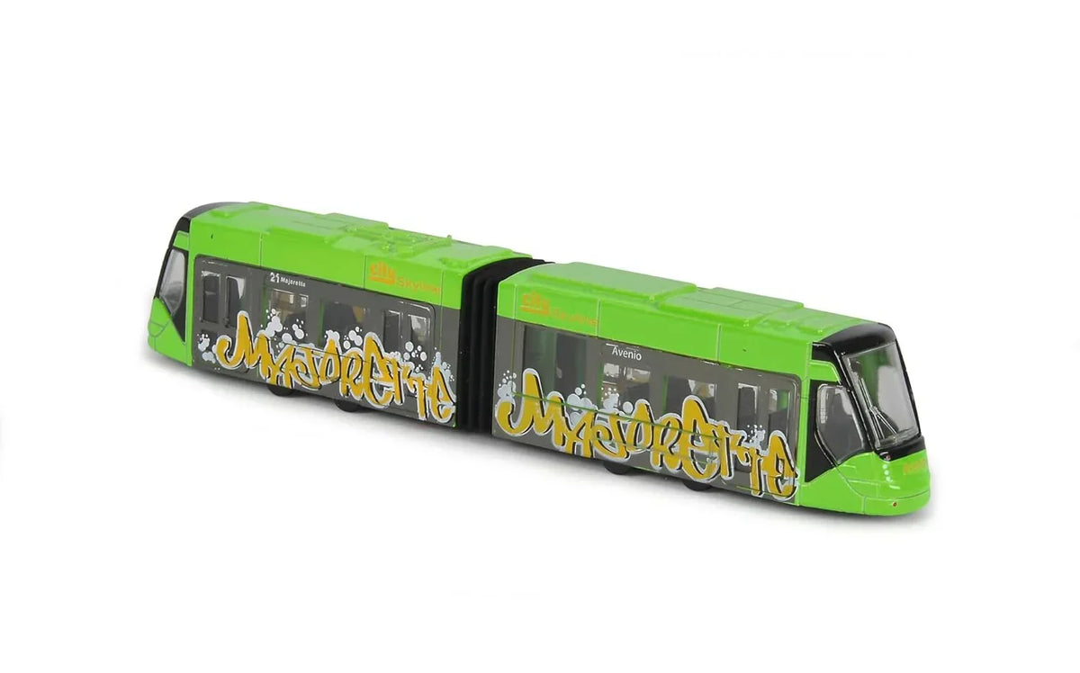 Majorette Man City Bus & Siemens Avenio Tram – Perfect for Young Collectors! - Jaiman Toys