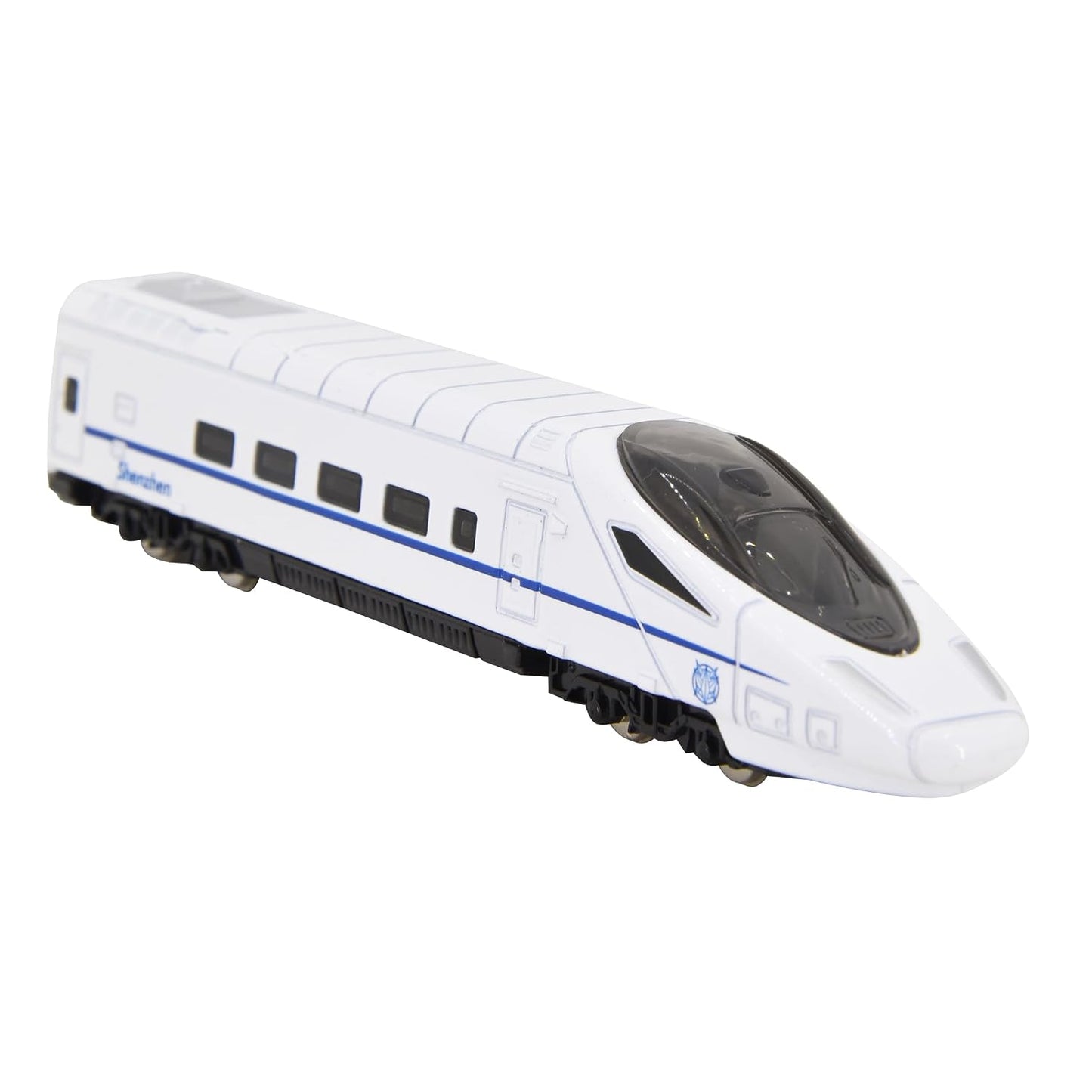 Shenzhen High-Speed Bullet Toy Train | Die-Cast Metal Railway Train with Display Base | White Train Toy for Kids & Collectors