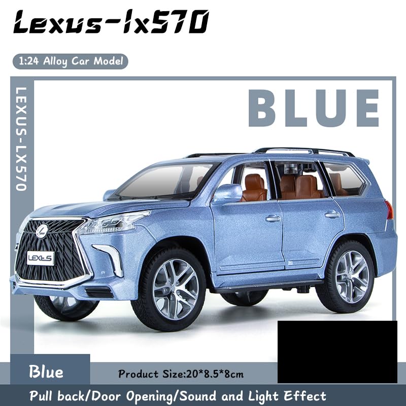 Lexus 1:24 Alloy Metal Pull Back Die-Cast Car – Off-Road in Luxury SUV Model Openable Doors with Realistic Sound & Light