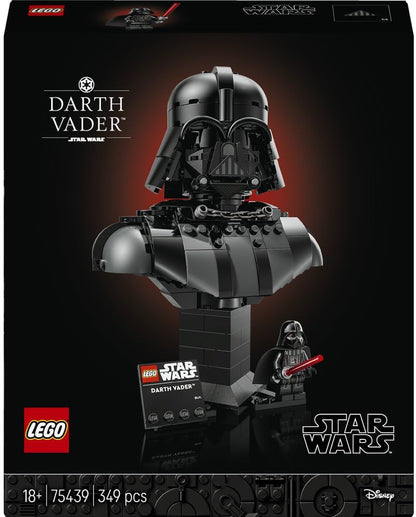 LEGO 75439 Star Wars 75439 Darth Vader Bust - Display Model Kit for Adults incl. Collectible Sith Minifigure w/Red Lightsaber |349 Pcs