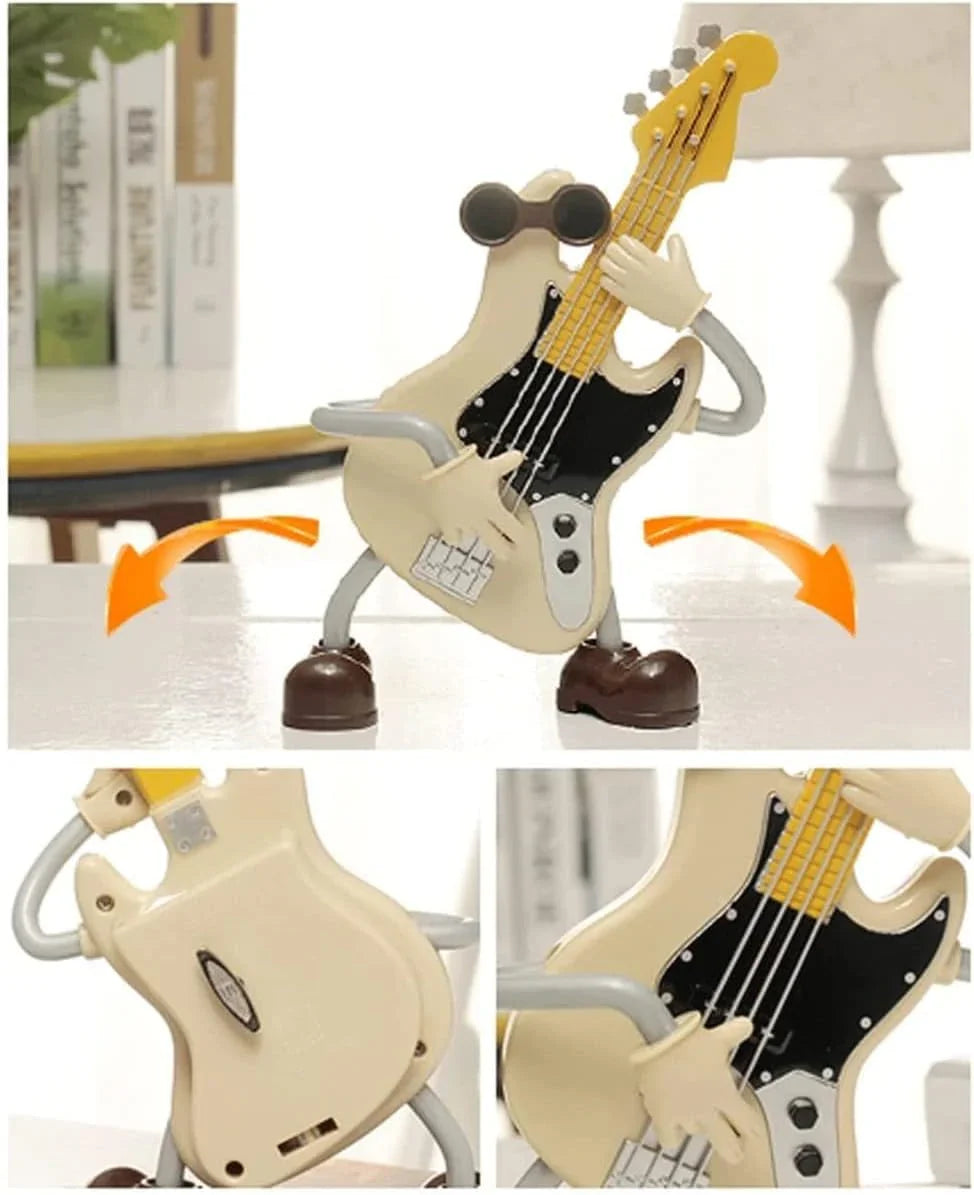 Music Box,Violin Style Dancing Figure Cartoon Gentleman | For Gift & Home Decorative Musical Guitar-Size-20CM
