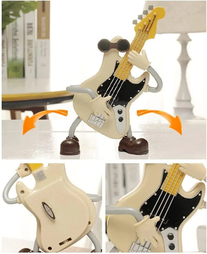 Music Box,Violin Style Dancing Figure Cartoon Gentleman | For Gift & Home Decorative Musical Guitar-Size-20CM